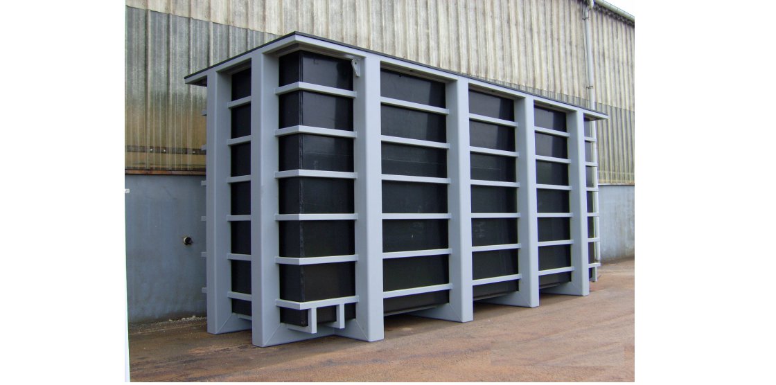 CUVE PEHD RECTANGULAIRE AUTO-PORTÉE ACIDE CHLORHYDRIQUE